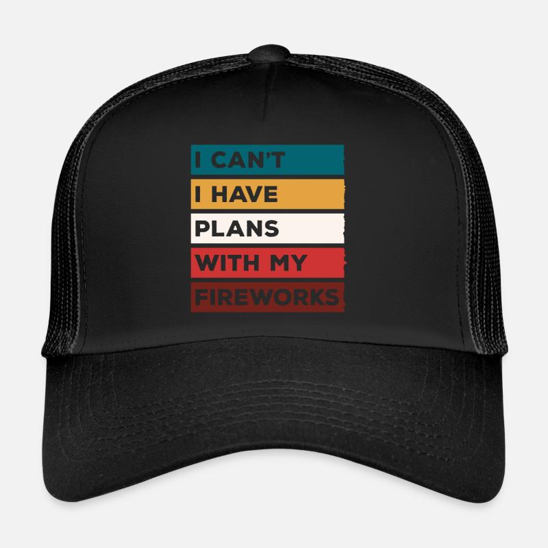 Fireworks, pyrotechnics, rockets, fan curve Trucker Cap