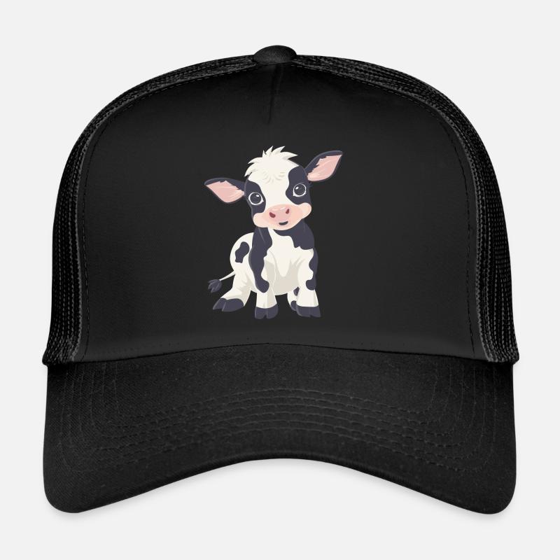 vache vaches meuh - Casquette trucker  - noir/noir