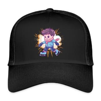 Ice Skating Ice Skating Ice Skates - Trucker Cap - black/black - Front