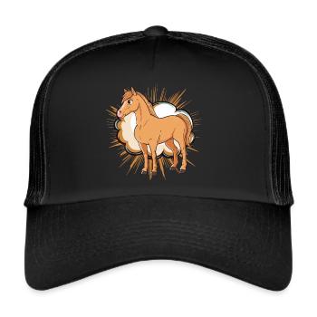 Horses Horse Enthusiast - Trucker Cap - black/black - Front