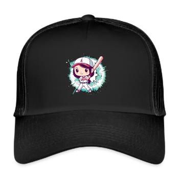 Baseball Baseball Player Wide Receiver - Trucker Cap - black/black - Front