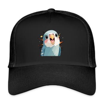 Budgie Sparrow - Trucker Cap - black/black - Front