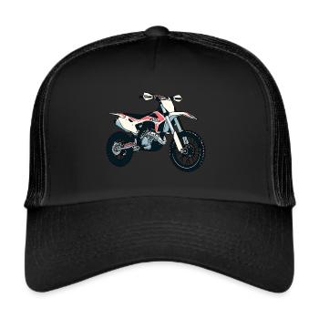 Dirtbike Motorsport - Trucker Cap - Schwarz/Schwarz - Vorne