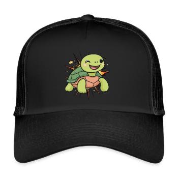 Turtle Reptil - Trucker Cap - Schwarz/Schwarz - Vorne