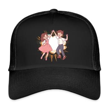 Dance Couple Foxtrot Dance School - Trucker Cap - black/black - Front