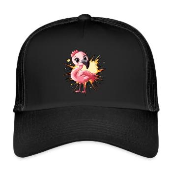 Flamingo Flamenco - Trucker Cap - black/black - Front
