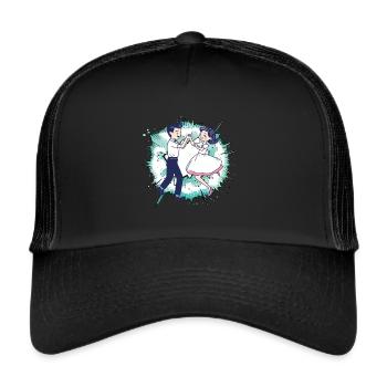 Dancing couple dancer - Trucker Cap - black/black - Front