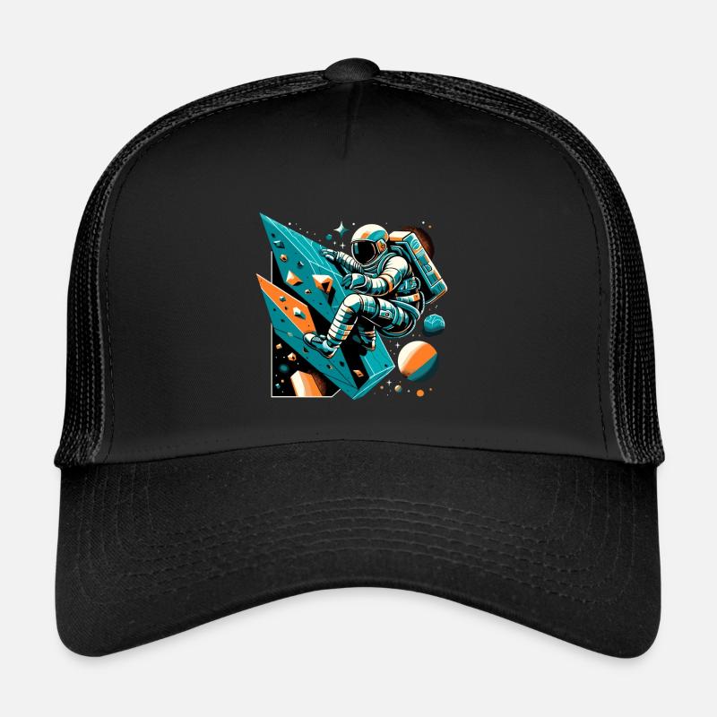 Bouldering Astronaut Gift Trucker Cap
