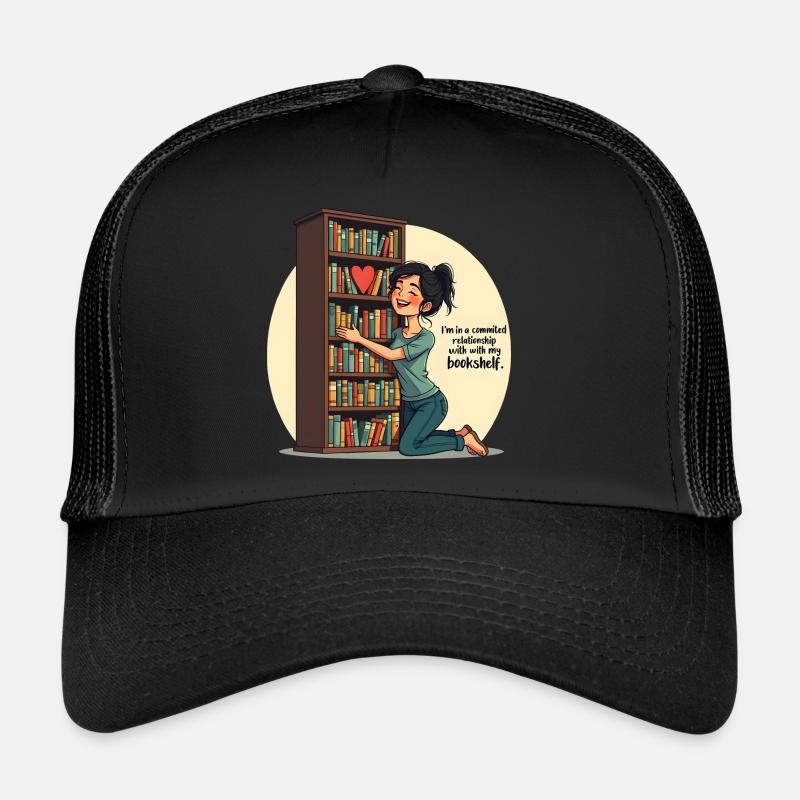 Bookworm bookworm on a bookshelf Trucker Cap