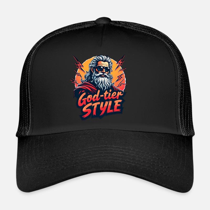 Style de niveau divin - Hipster Zeus Casquette trucker 