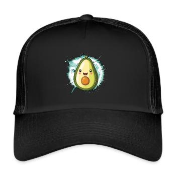 Avocat Vegan Vegan - Casquette trucker  - noir/noir - Devant