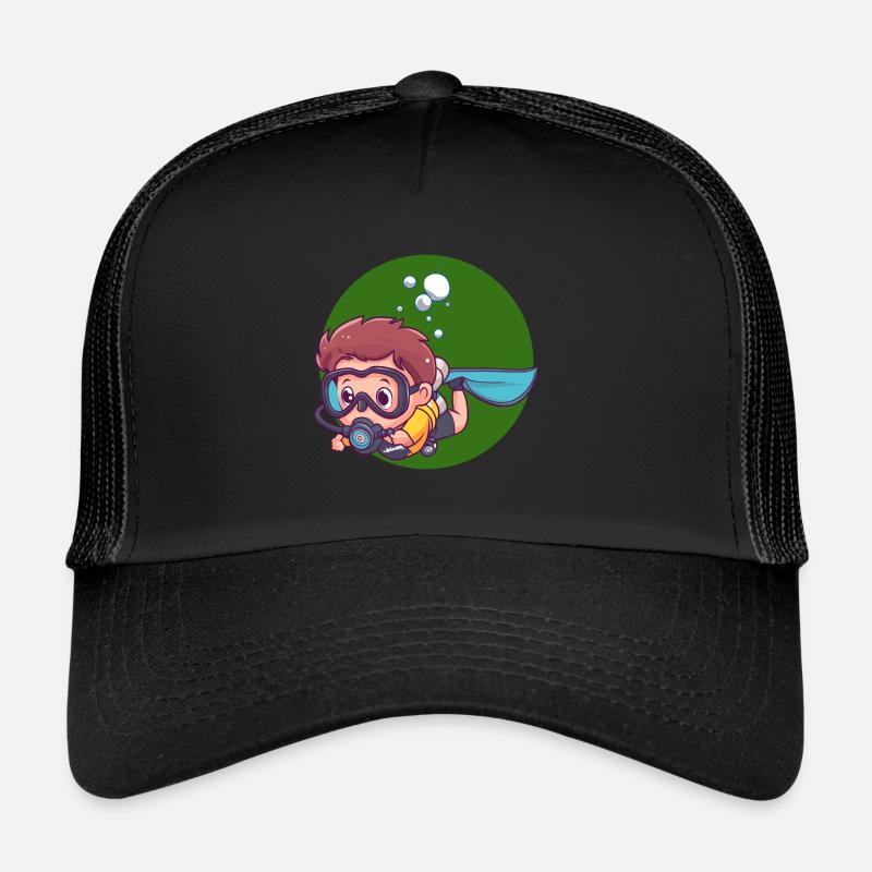 Diver Diver Diving Trucker Cap