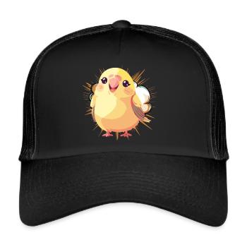Budgie flock of birds - Trucker Cap - black/black - Front