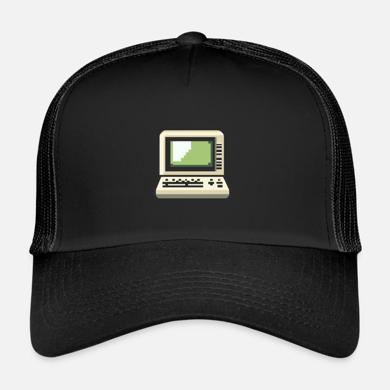 8-Bit DOS Terminal Computer Retro Pixelart Trucker Cap