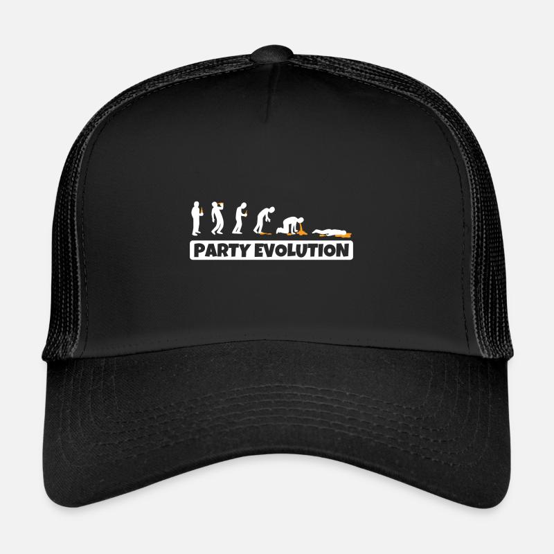 Party Evolution Bier Betrunken Saufen Vollrausch Trucker Cap