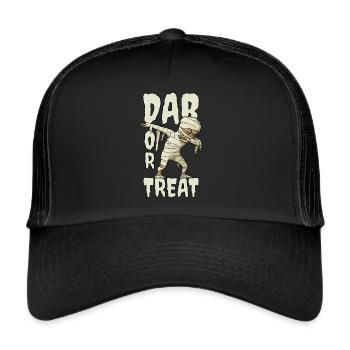 Dabbing Momie Halloween Dab Hip Hop - Casquette trucker  - noir/noir - Devant
