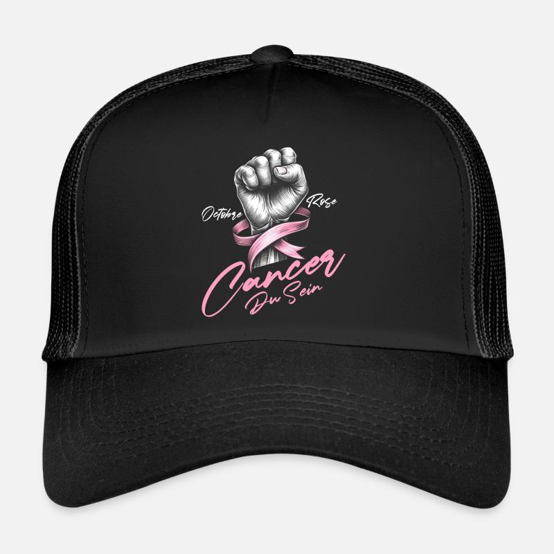 Poing de sensibilisation au cancer du sein et conception d’arc rose Casquette trucker 