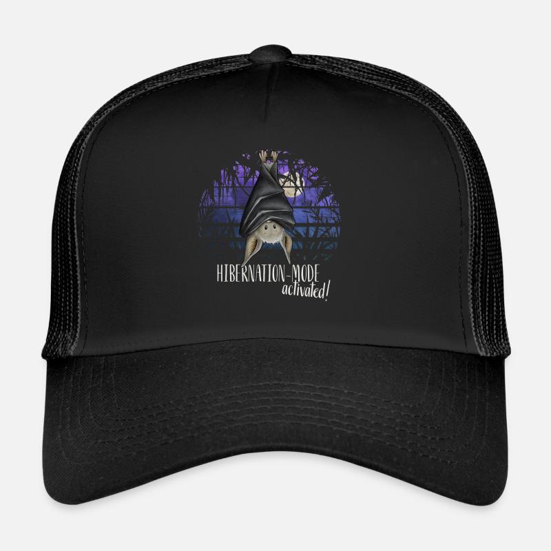 Hibernation mode activated! Chilling bat Trucker Cap