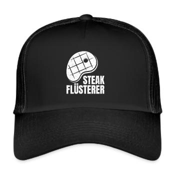 Chuchoteur de bifteck - Casquette trucker  - noir/noir - Devant
