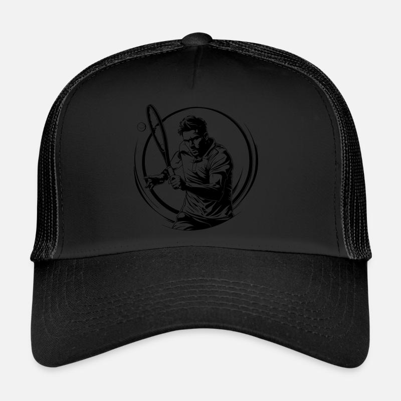 Tennis Player Silhouette Trucker Cap