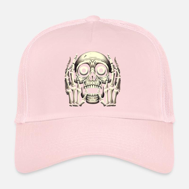 Eternal Horror Skeleton Face Graphic Trucker Cap