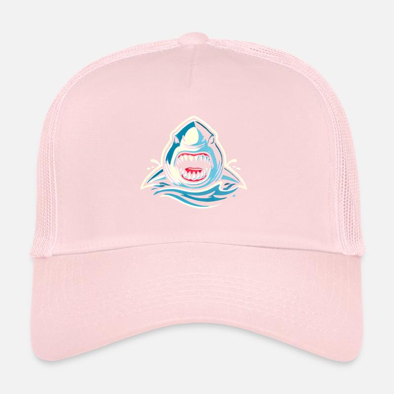 Morsure de requin féroce illustrationMorsure de requin féroce I Casquette trucker 