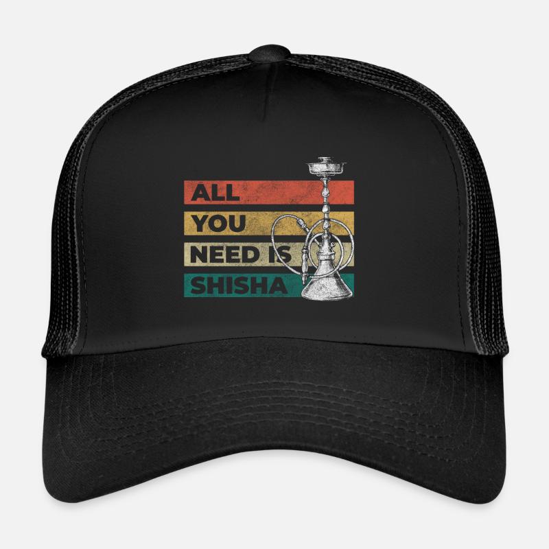 Hookah Steam Smoking Butt Trucker Cap