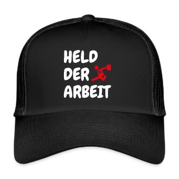 Hero of Work Working Workhorse Colleague - Trucker Cap - black/black - Front