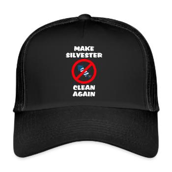 Anti fireworks against firecrackers - Trucker Cap - black/black - Front
