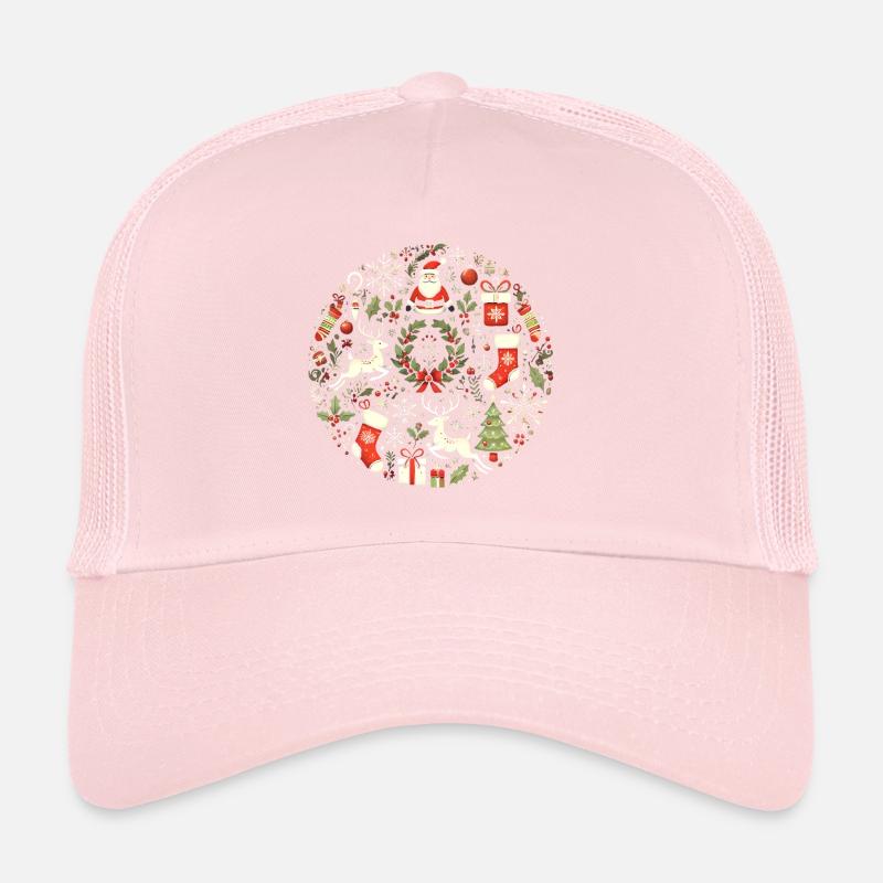 Conception de cercle de Noël festif Casquette trucker 