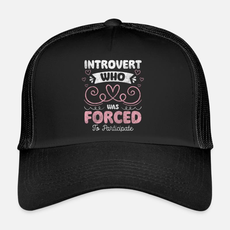 Introverti, contact social, réflexion Casquette trucker 