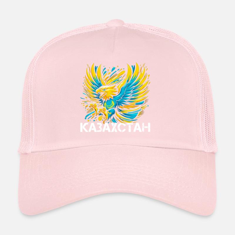 Kazakhstan Eagle Flag Flag Cyrillic Gift Trucker Cap