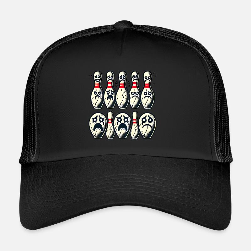Quilles de bowling de dessin animé dans le chaos Casquette trucker 