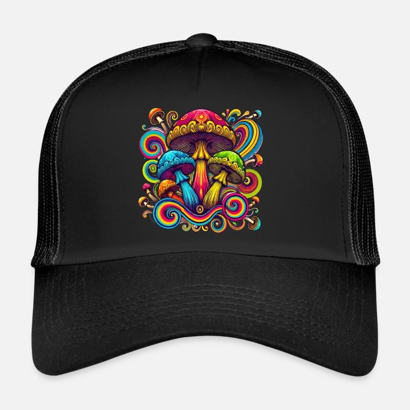 Bunte psychedelische Pilze Trucker Cap
