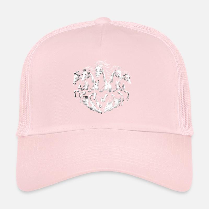 Laufpferde Dynamisches Schwarz-Weiß-Design Trucker Cap
