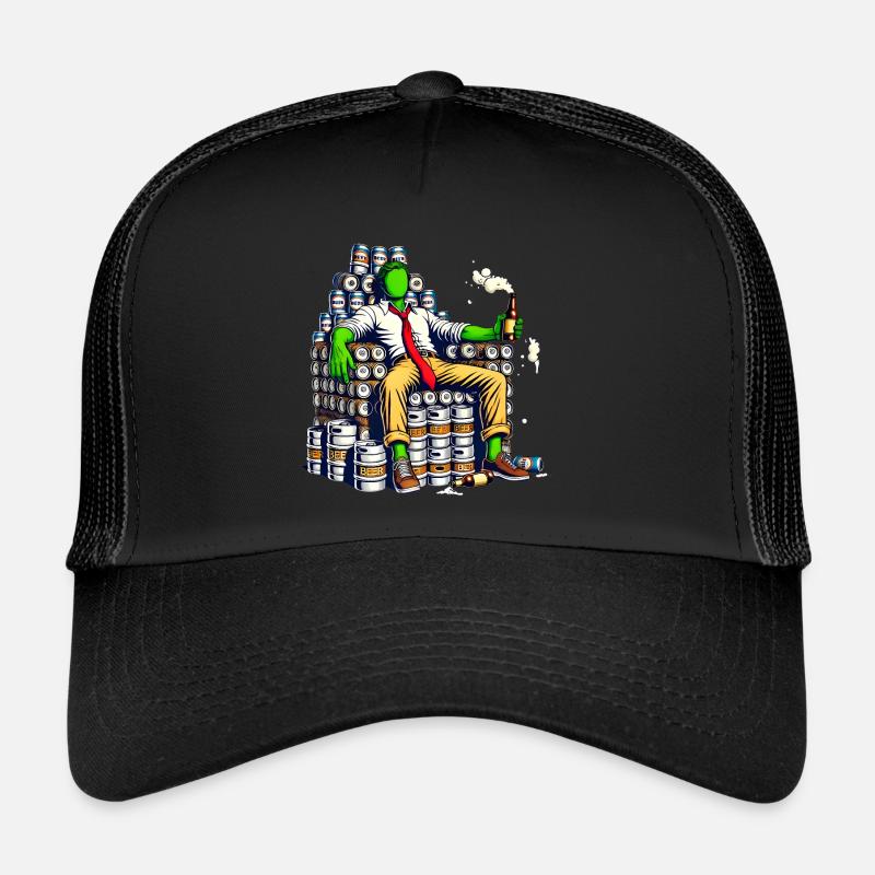 Trône de week-end drôle bière roi design Casquette trucker 