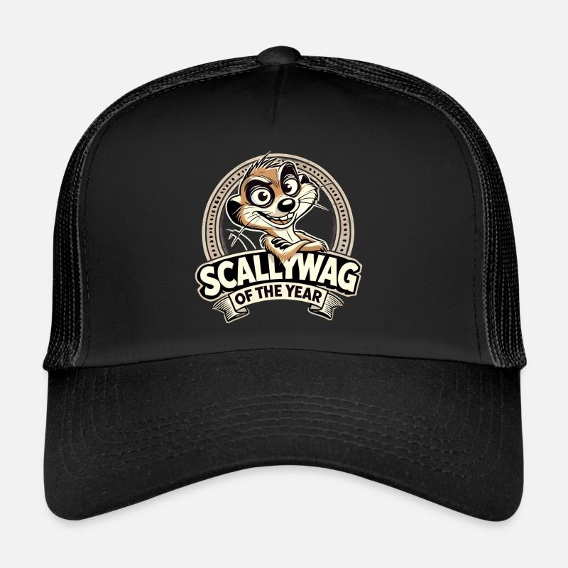 Cadeau drôle de suricate Scallywag de l'année Casquette trucker 