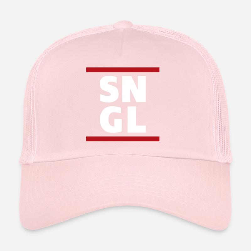 Typographie SNGL unique disant citation Casquette trucker 