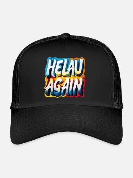 Helau Again Carnaval Carnaval - Casquette trucker  - noir/noir - Devant