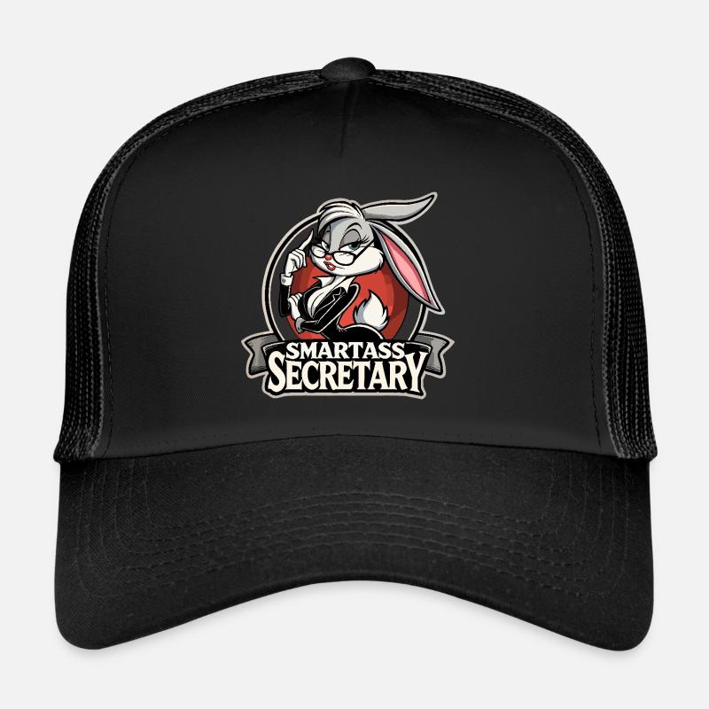 Smartass Secretary Bunny Cadeau drôle Casquette trucker 