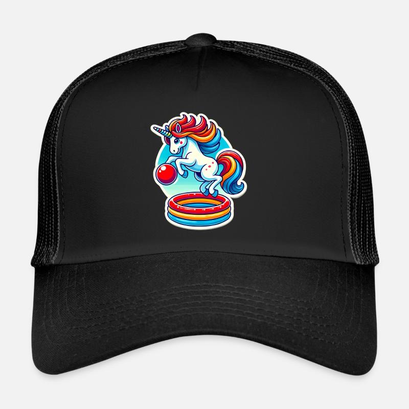 Bunter Einhorn Pool Bounce Spaß Trucker Cap
