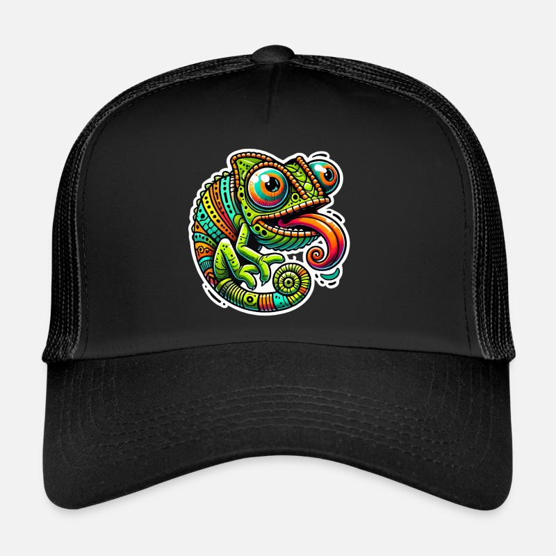 Chameleon Power Cartoon Design Casquette trucker 