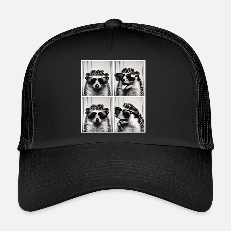Photo booth hedgehog with sunglasses Trucker Cap