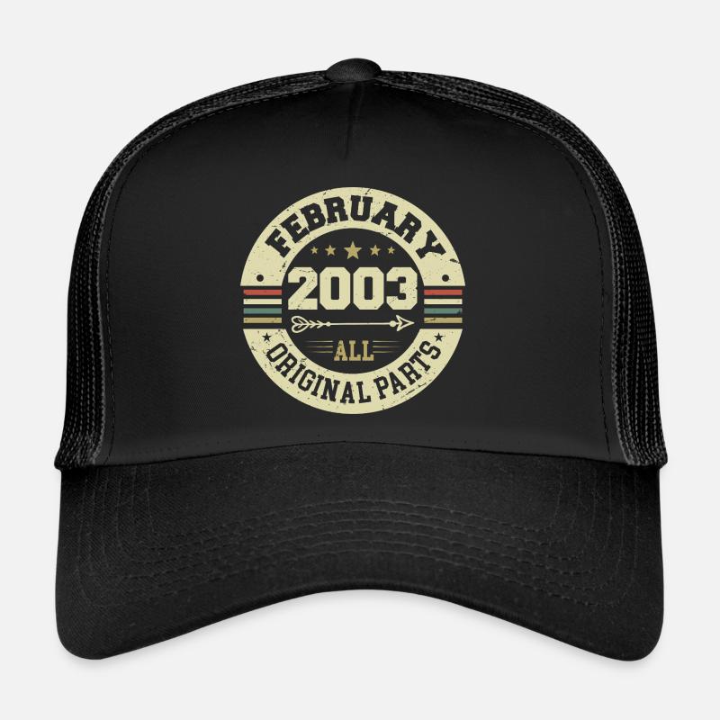 Février 2003 Vintage Cadeau d’anniversaire 2003 Casquette trucker 
