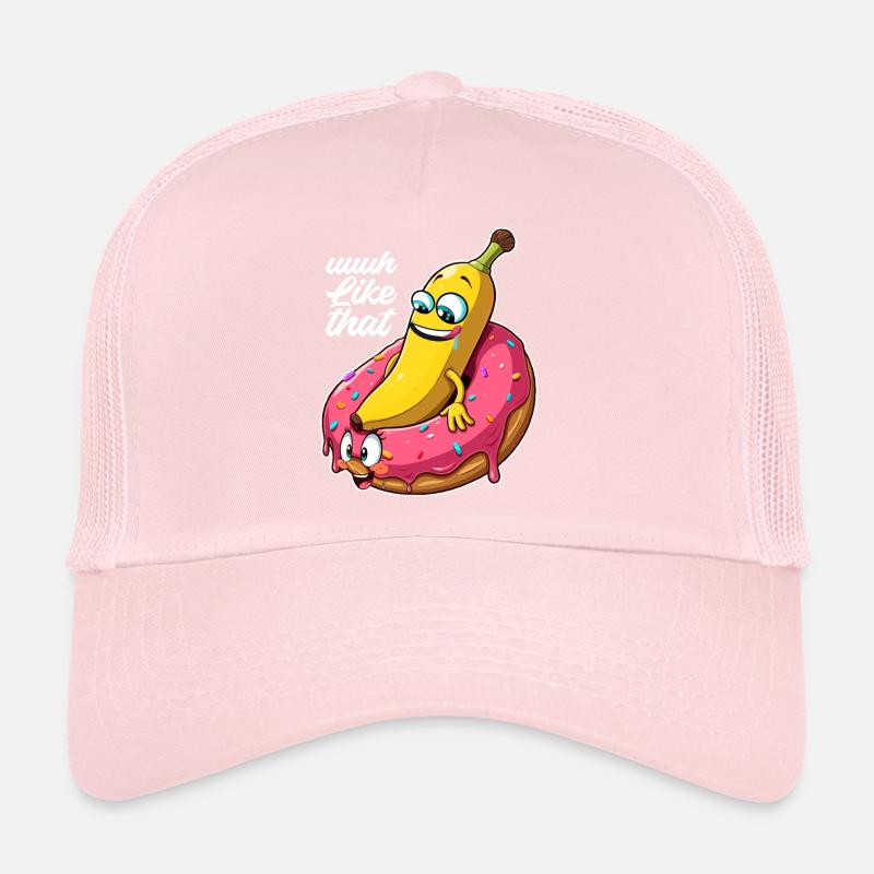 Banana Donut Relationship Love Making Gift Trucker Cap