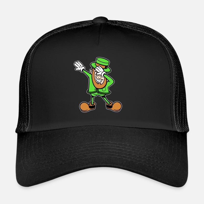 St. Patricks Day Dabbing Leprechaun Dab Dance Trucker Cap