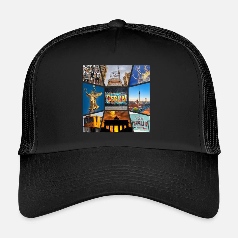 Berlin Skyline City Germany Collage Graffiti Trucker Cap