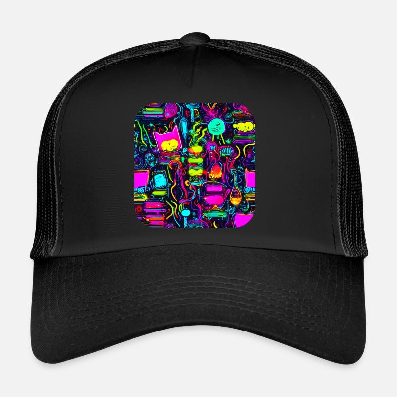 Néon Vintage Glow Style UV Casquette trucker 