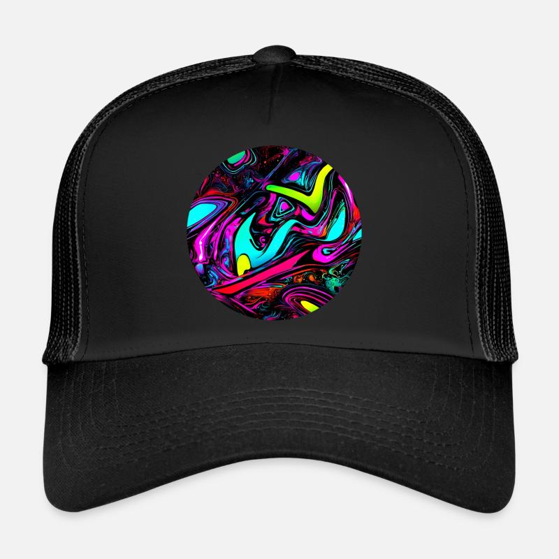 Néon style abstrait tendance Glow Party Casquette trucker 