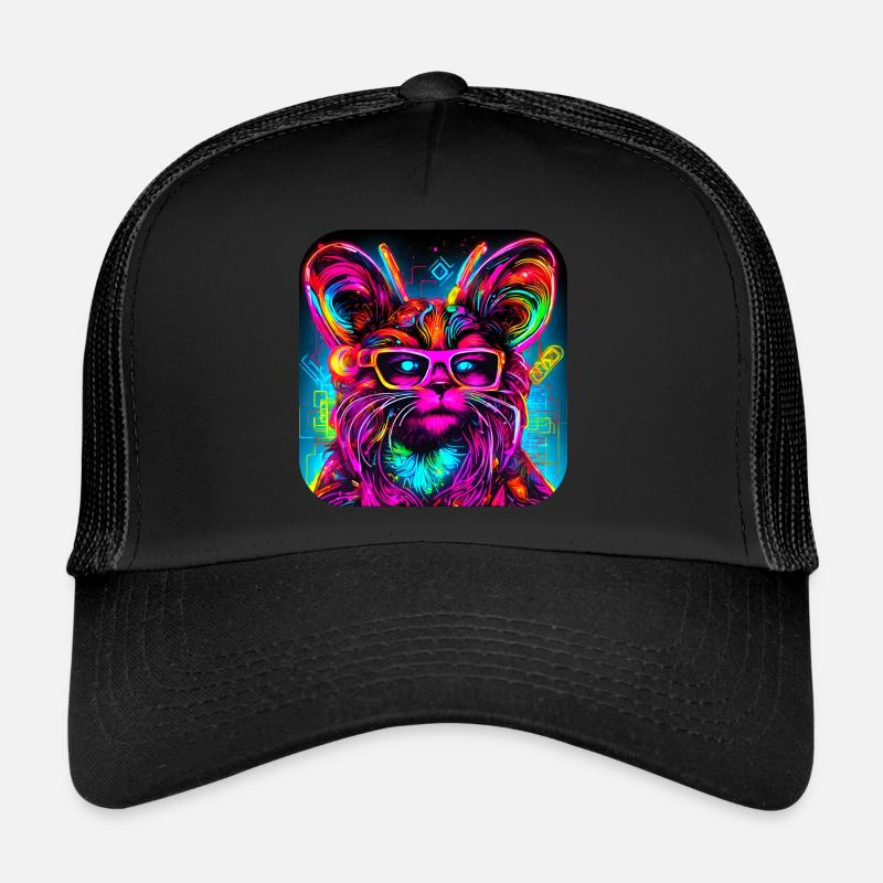 Néon Cyberglow UV Style abstrait Casquette trucker 
